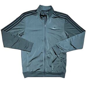 Adidas Gray & Black Full Zip Running Shirt Jacket, Men's Medium